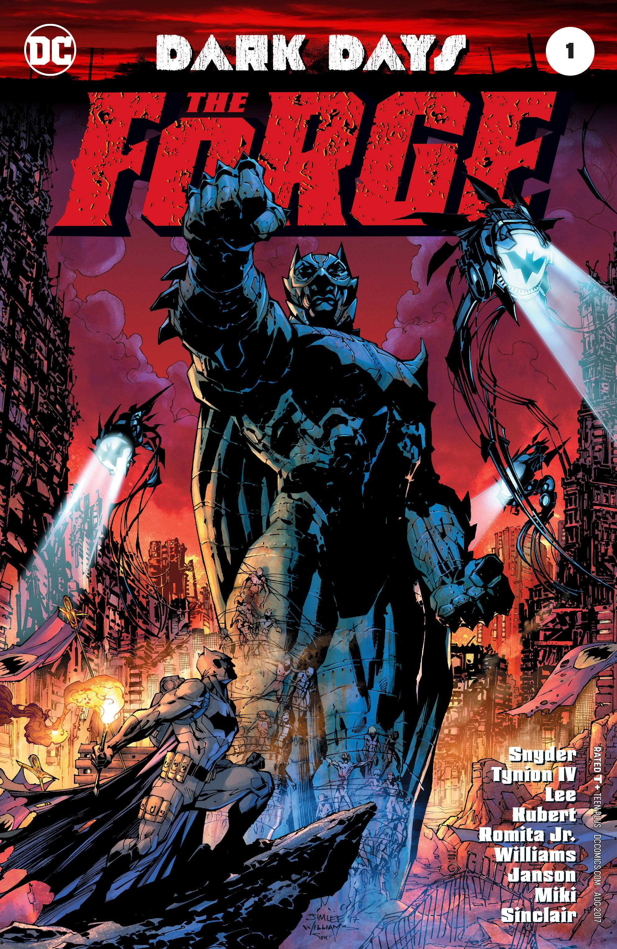 Cover to DARK DAYS: THE FORGE #1 by Jim Lee and Scott Williams